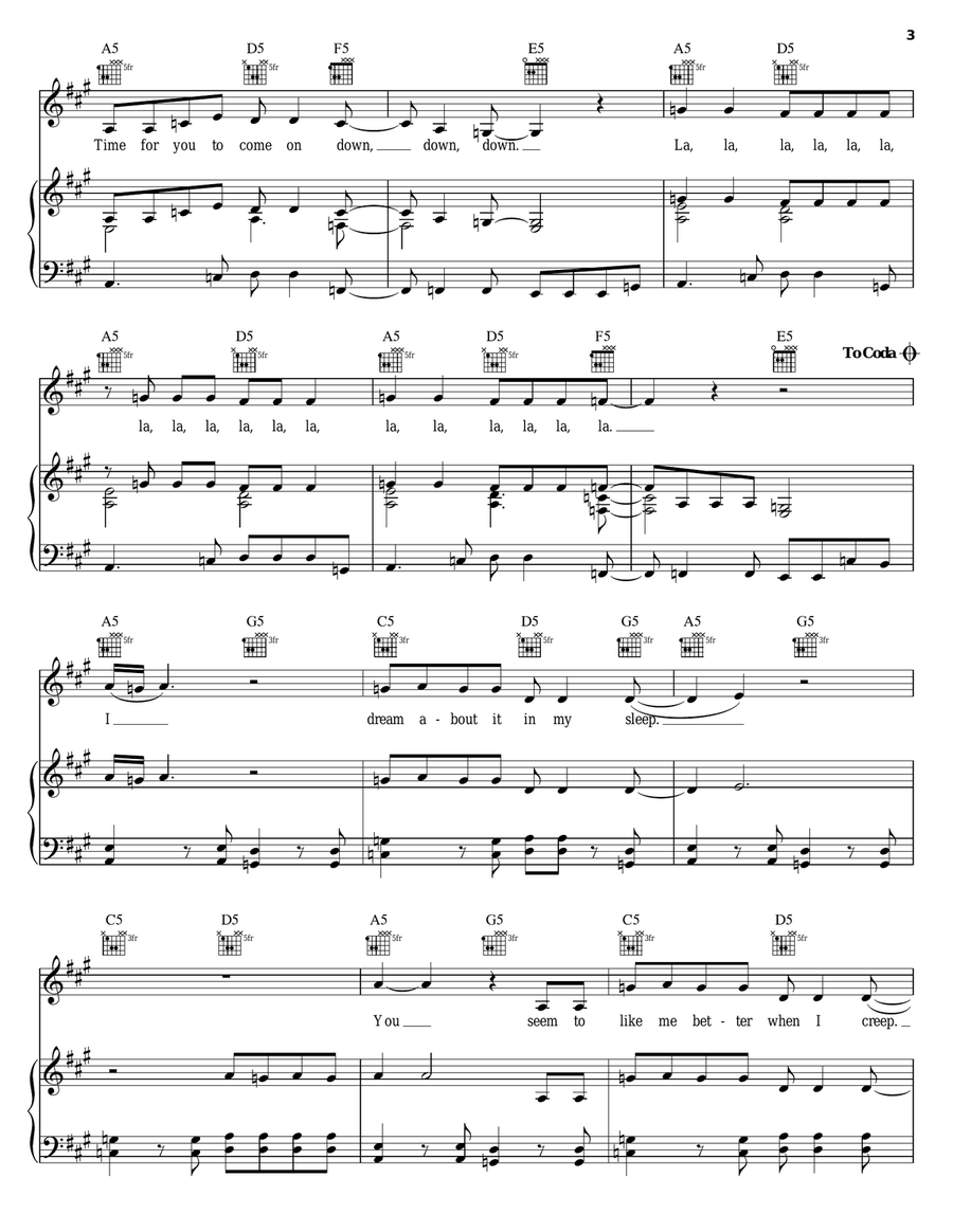 Party Up Party Up Piano, Vocal, Guitar scores gallery preview page 3