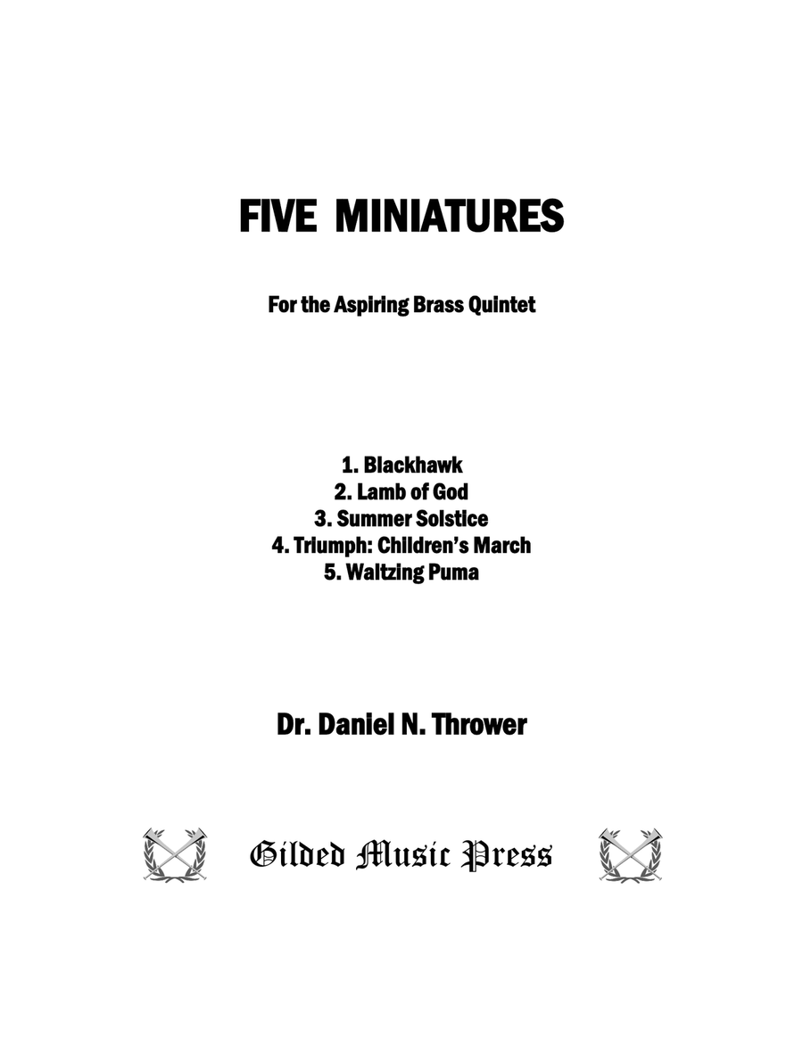 Five Miniatures for the Aspiring Brass Quintet, Op. 134 Brass Quintet scores gallery preview page 3