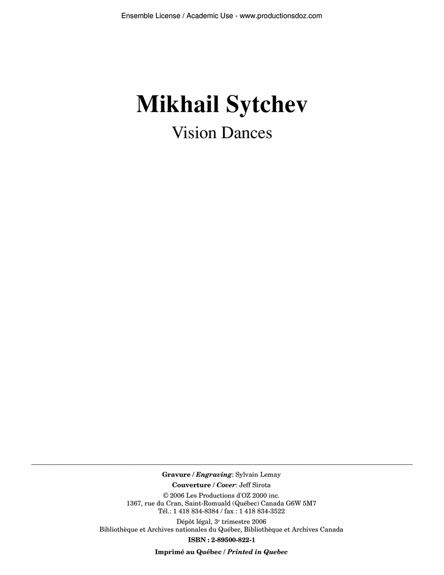 Vision Dances Vision Dances Classical Guitar scores gallery preview page 1