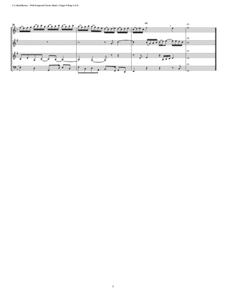Fugue 09 from Well-Tempered Clavier, Book 1 (Woodwind Quartet) image number null
