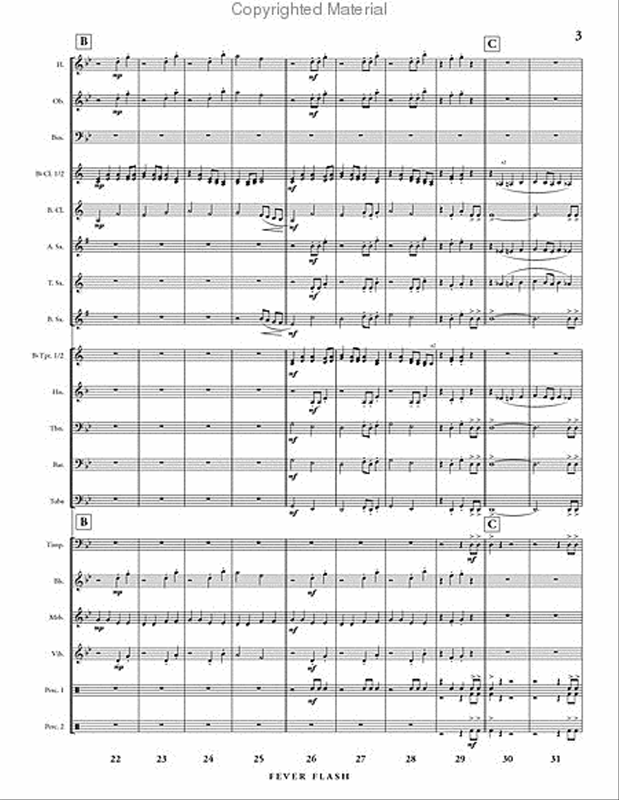 Fever Flash Fever Flash Concert Band scores gallery preview page 4