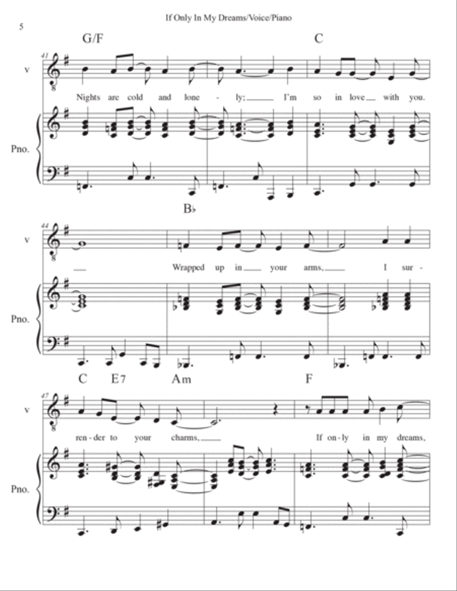 If Only In My Dreams Voice scores gallery preview page 5
