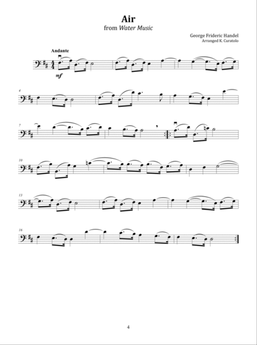 Wedding Music for Solo Cello Cello Solo scores gallery preview page 5