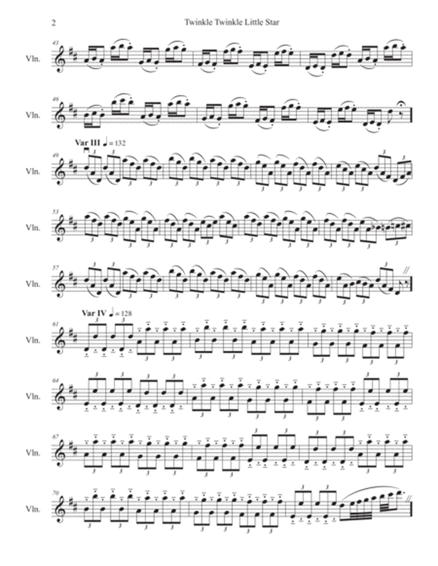 Twinkle Twinkle Little Star Variations for Violin Solo image number null