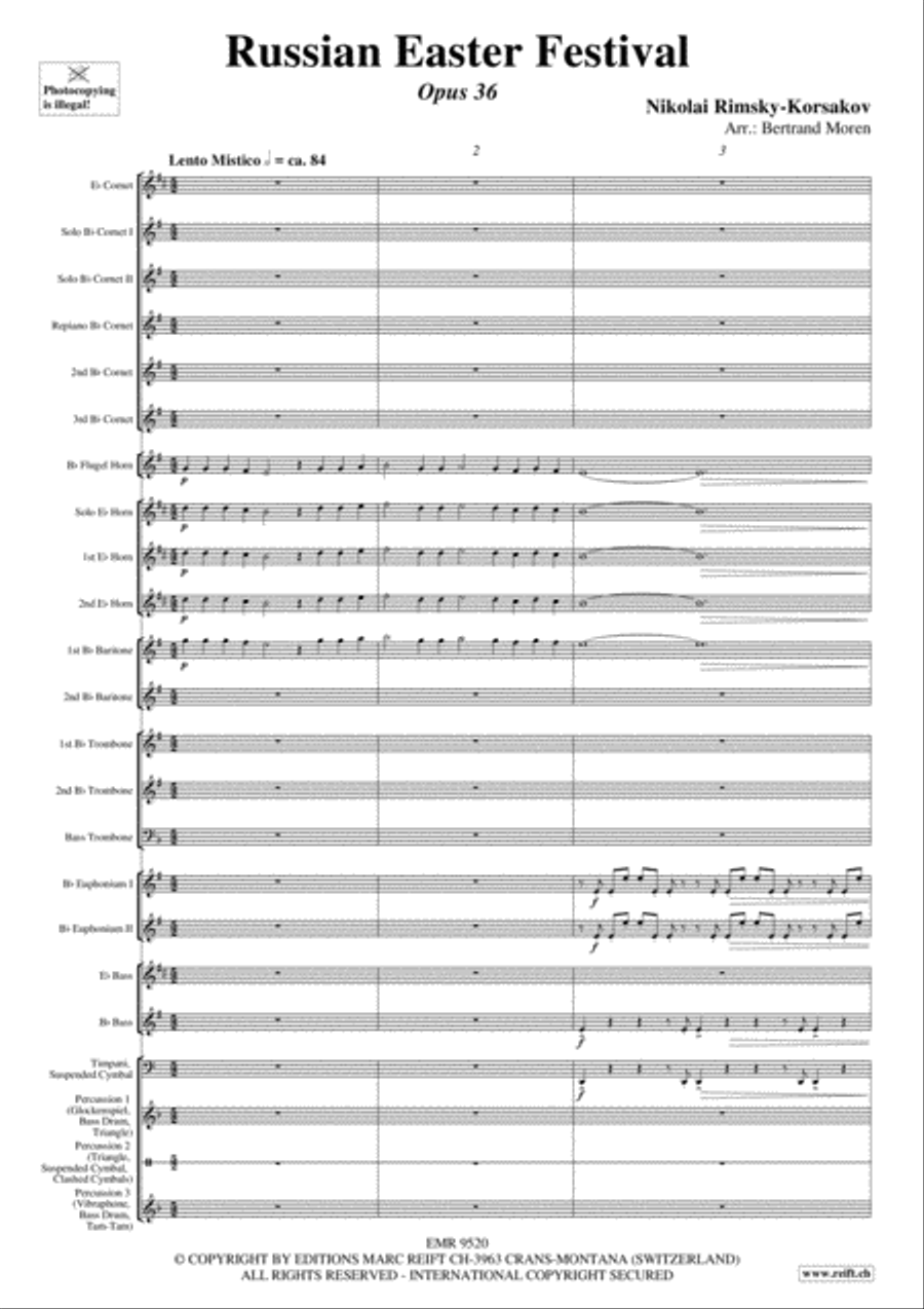 Russian Easter Festival Russian Easter Festival Brass Band scores gallery preview page 3