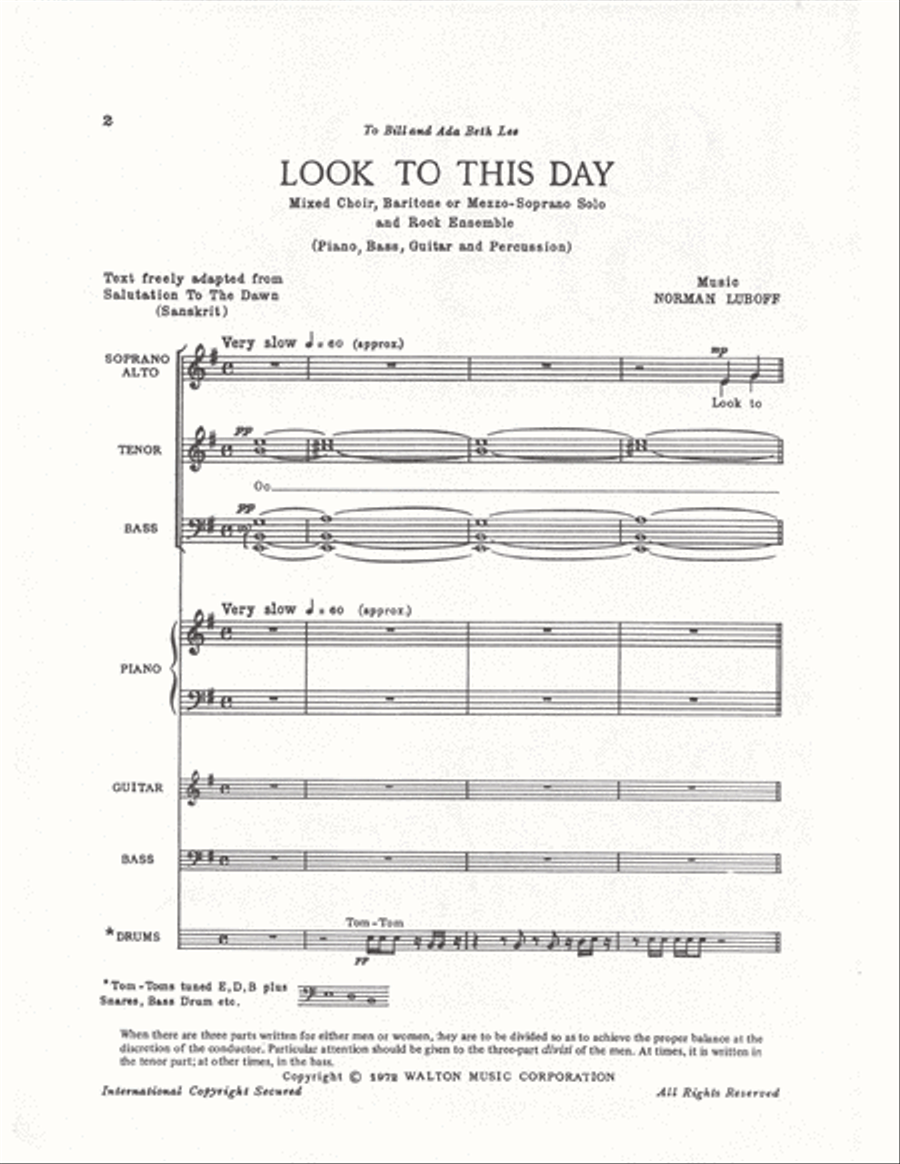Look to this Day (Vocal Score) Divisi scores gallery preview page 2