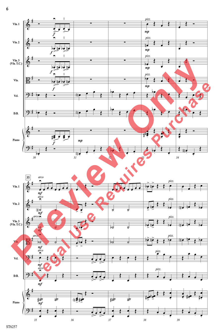 March of the Shadows String Orchestra scores gallery preview page 6