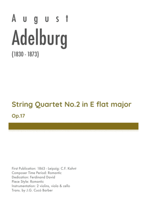 Adelburg - String Quartet No.2 in E flat major, Op.17