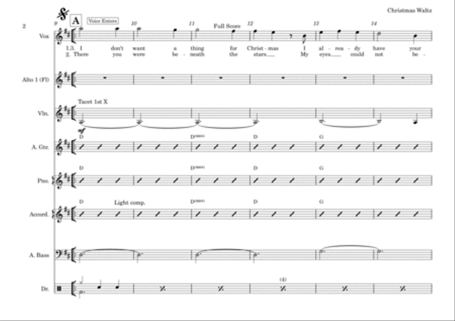 Christmas Waltz Flute scores gallery preview page 2
