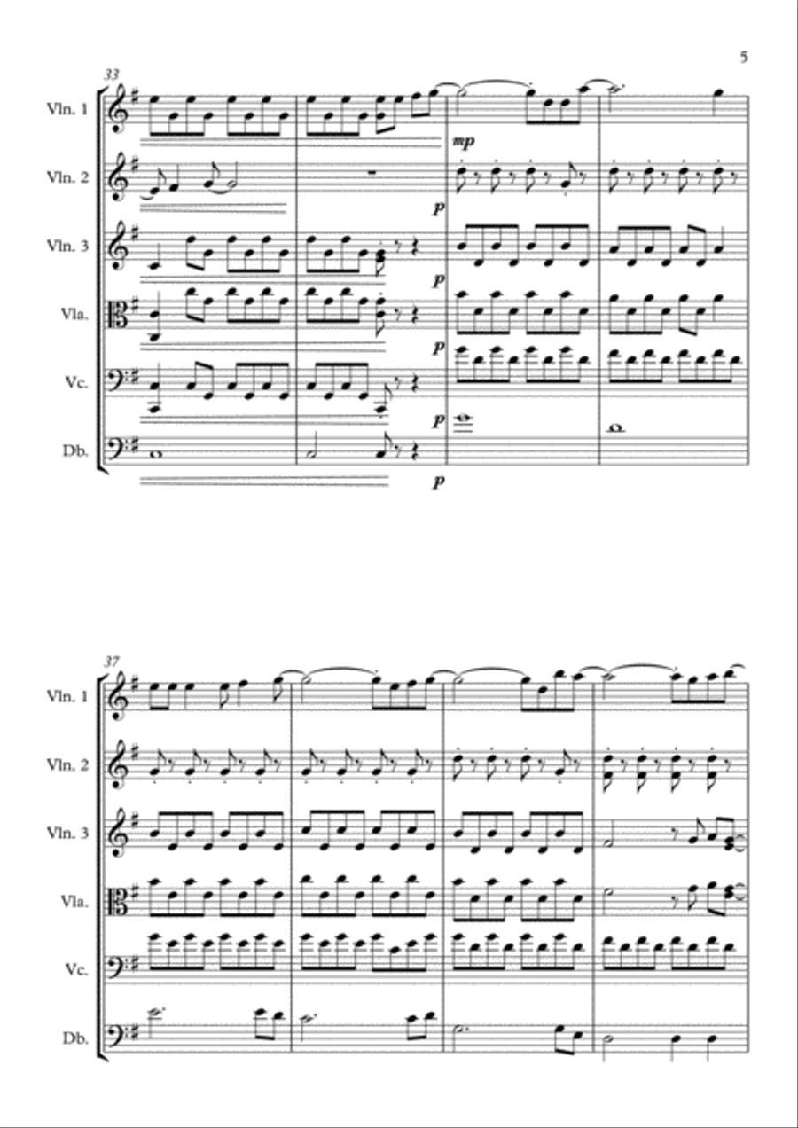 Let It Go (from Frozen) String Orchestra scores gallery preview page 5