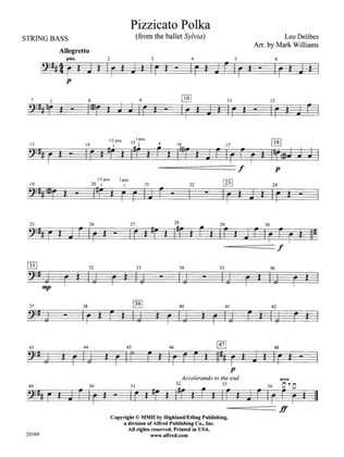 Pizzicato Polka (from the ballet Sylvia): String Bass