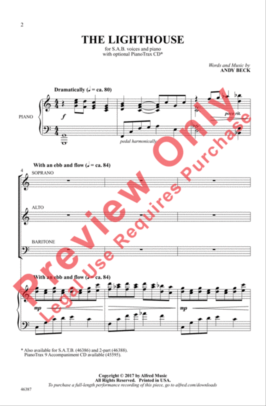 The Lighthouse The Lighthouse 3-Part scores gallery preview page 2