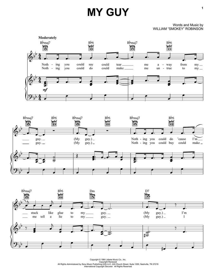 My Guy My Guy Acoustic Guitar scores gallery preview page 1