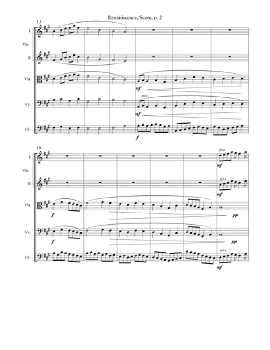 Reminiscence Reminiscence String Orchestra scores gallery preview page 3