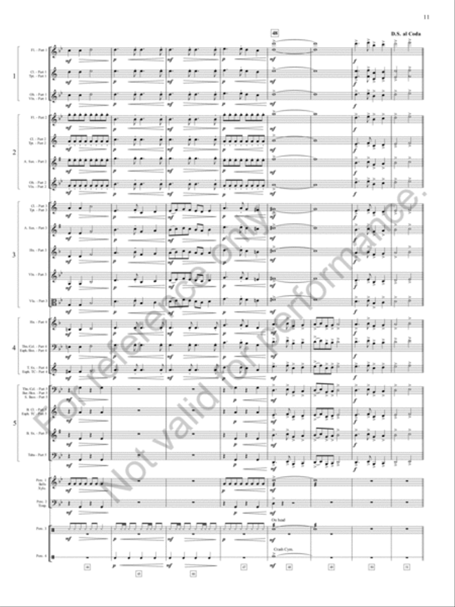 Stone Mountain Overture Concert Band scores gallery preview page 12