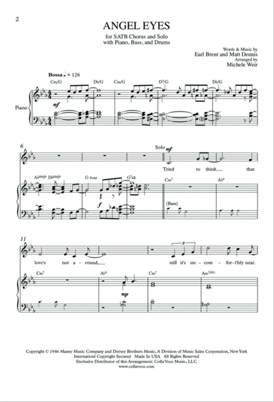 Angel Eyes 4-Part scores gallery preview page 2