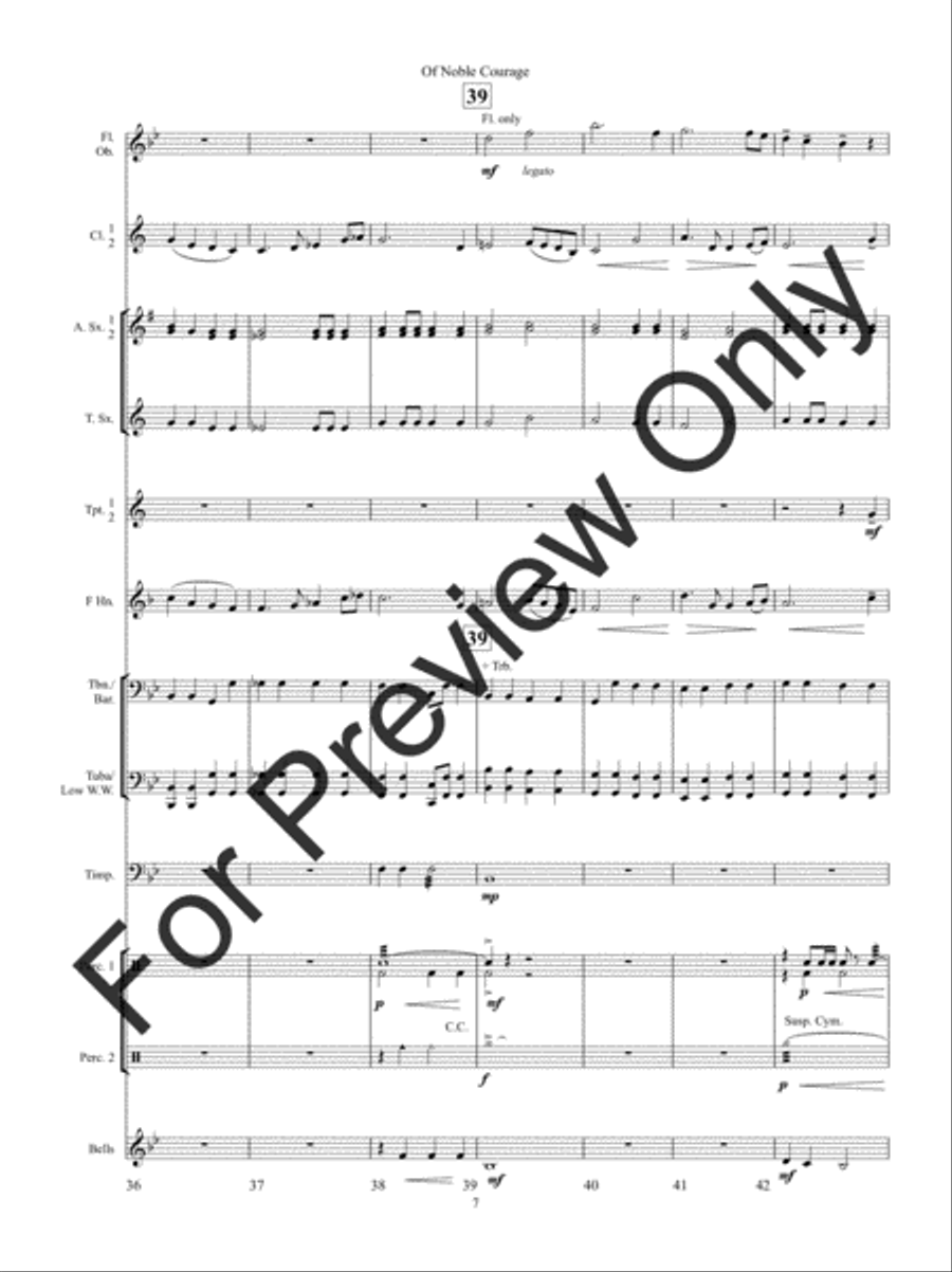 Of Noble Courage Concert Band scores gallery preview page 11