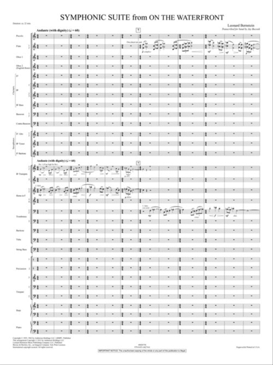 Symphonic Suite from On the Waterfront Concert Band scores gallery preview page 3