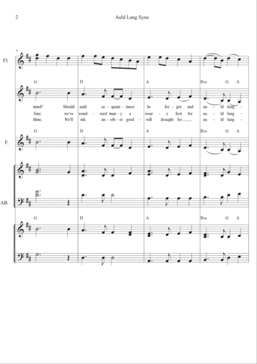 Auld Lang Syne Small Ensemble scores gallery preview page 3