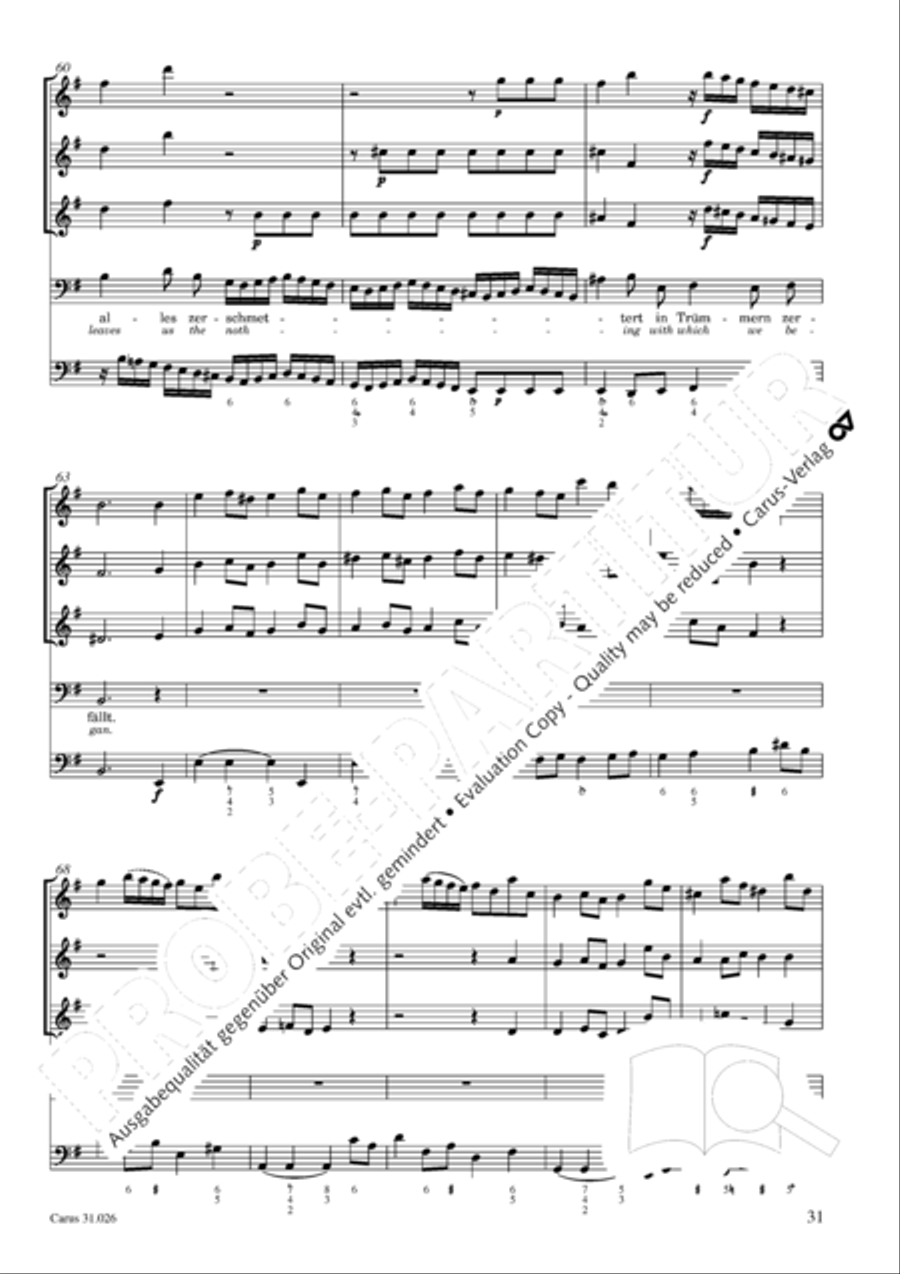 Ah, how fleeting, ah, how futile (Ach wie fluchtig, ach wie nichtig) 4-Part scores gallery preview page 32