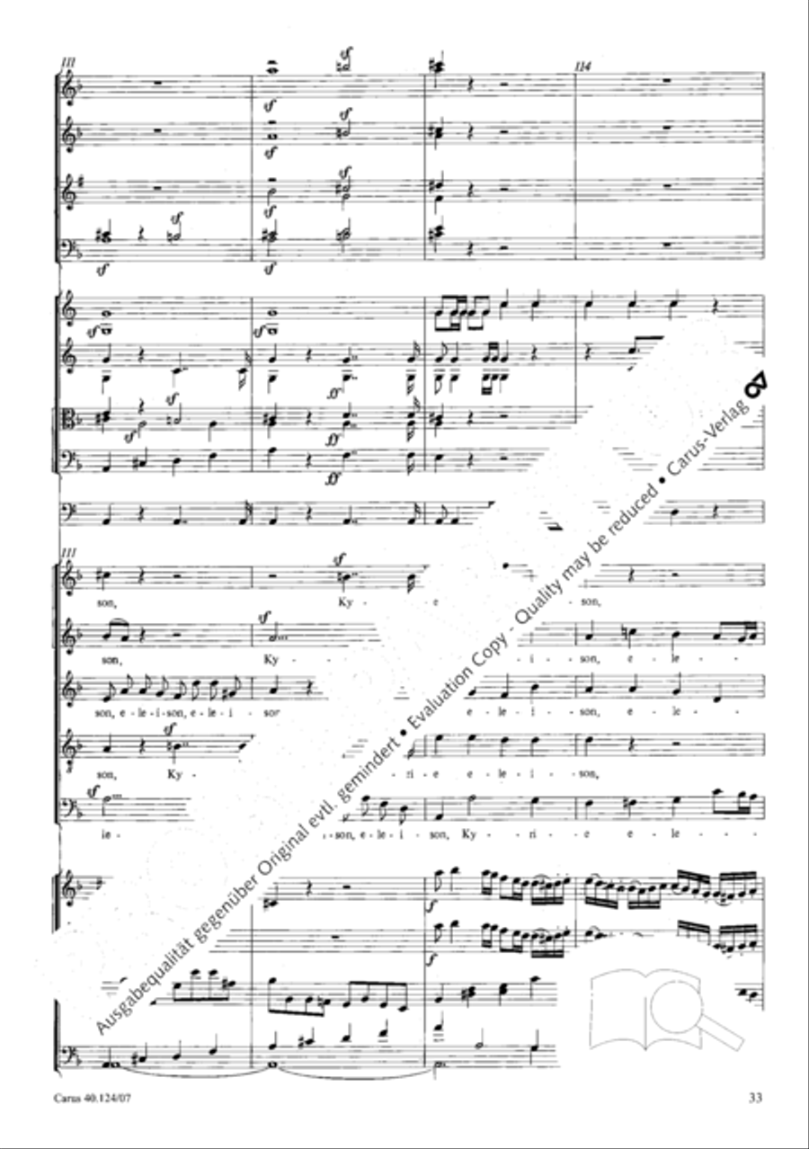 Kyrie in d + Herr Gott, dich loben wir Orchestra scores gallery preview page 34