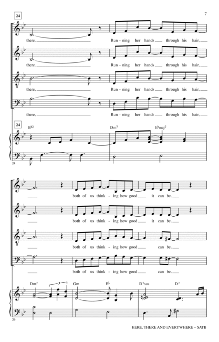 Here, There And Everywhere 4-Part scores gallery preview page 5