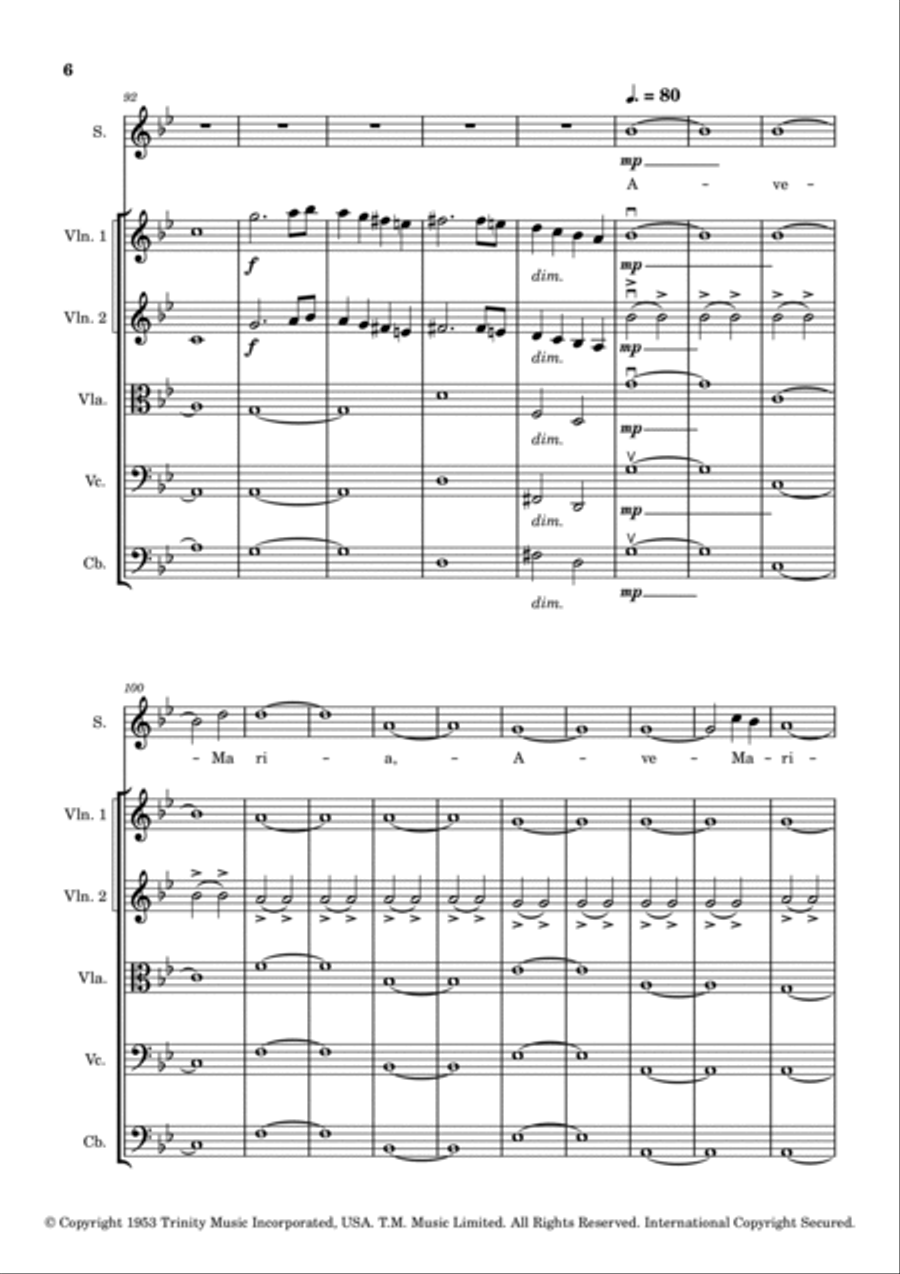 Ave Maria Full Orchestra scores gallery preview page 6