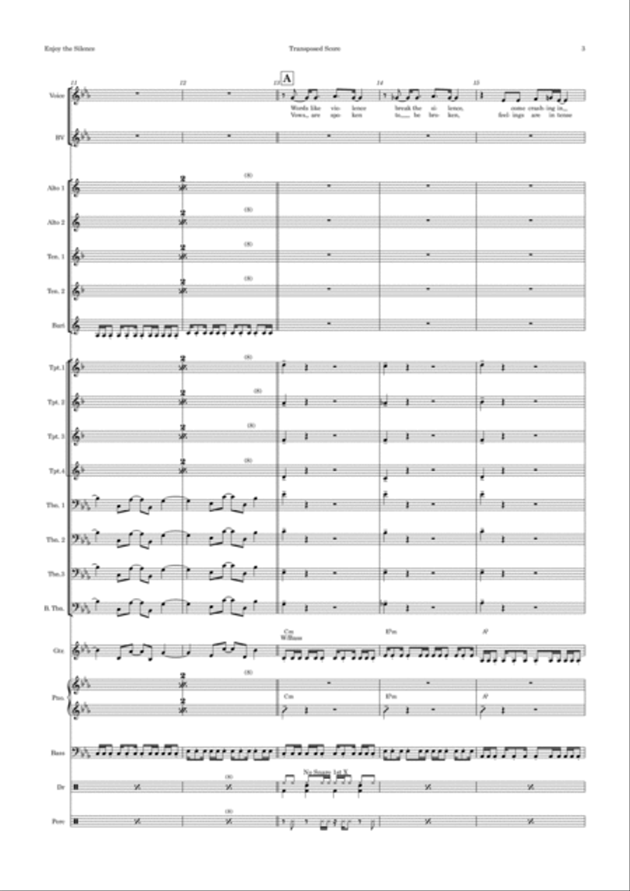 Enjoy The Silence Jazz Ensemble scores gallery preview page 3