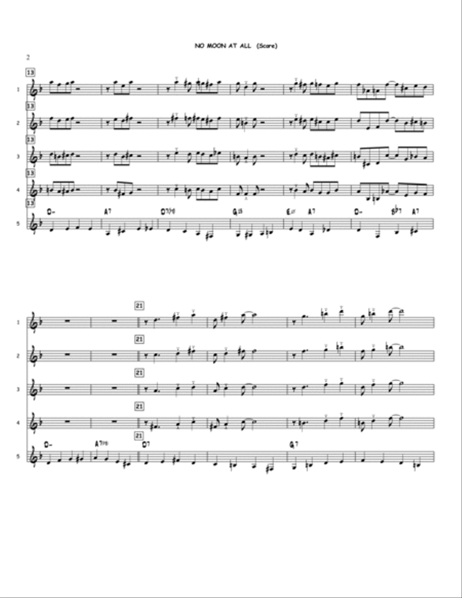 No Moon At All Electric Guitar scores gallery preview page 3