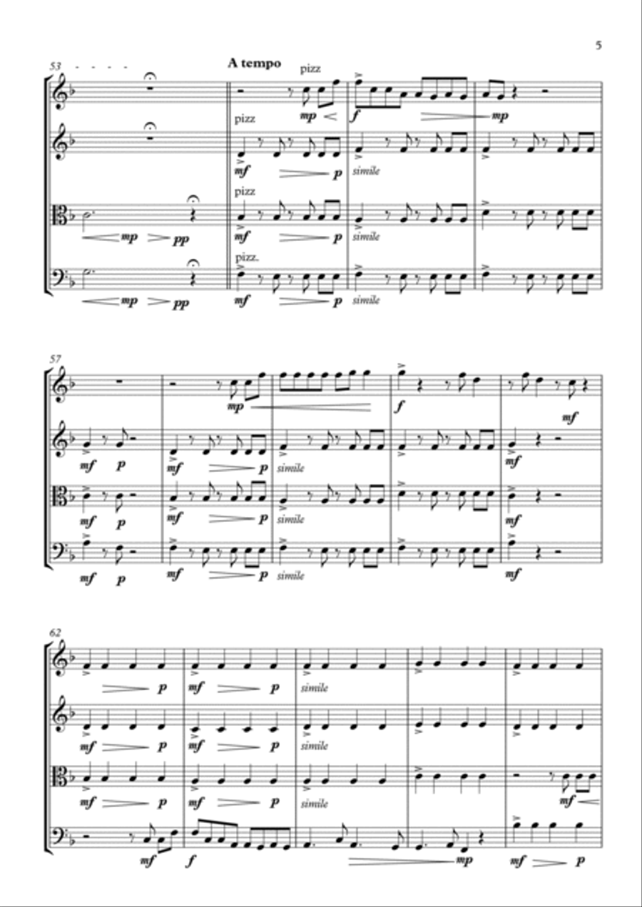 I Really Want To Stay At Your House String Quartet scores gallery preview page 5