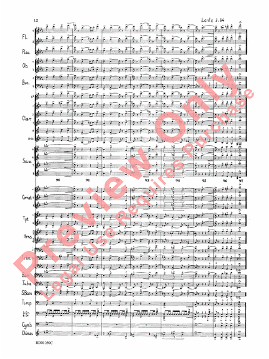 Trittico Concert Band scores gallery preview page 15