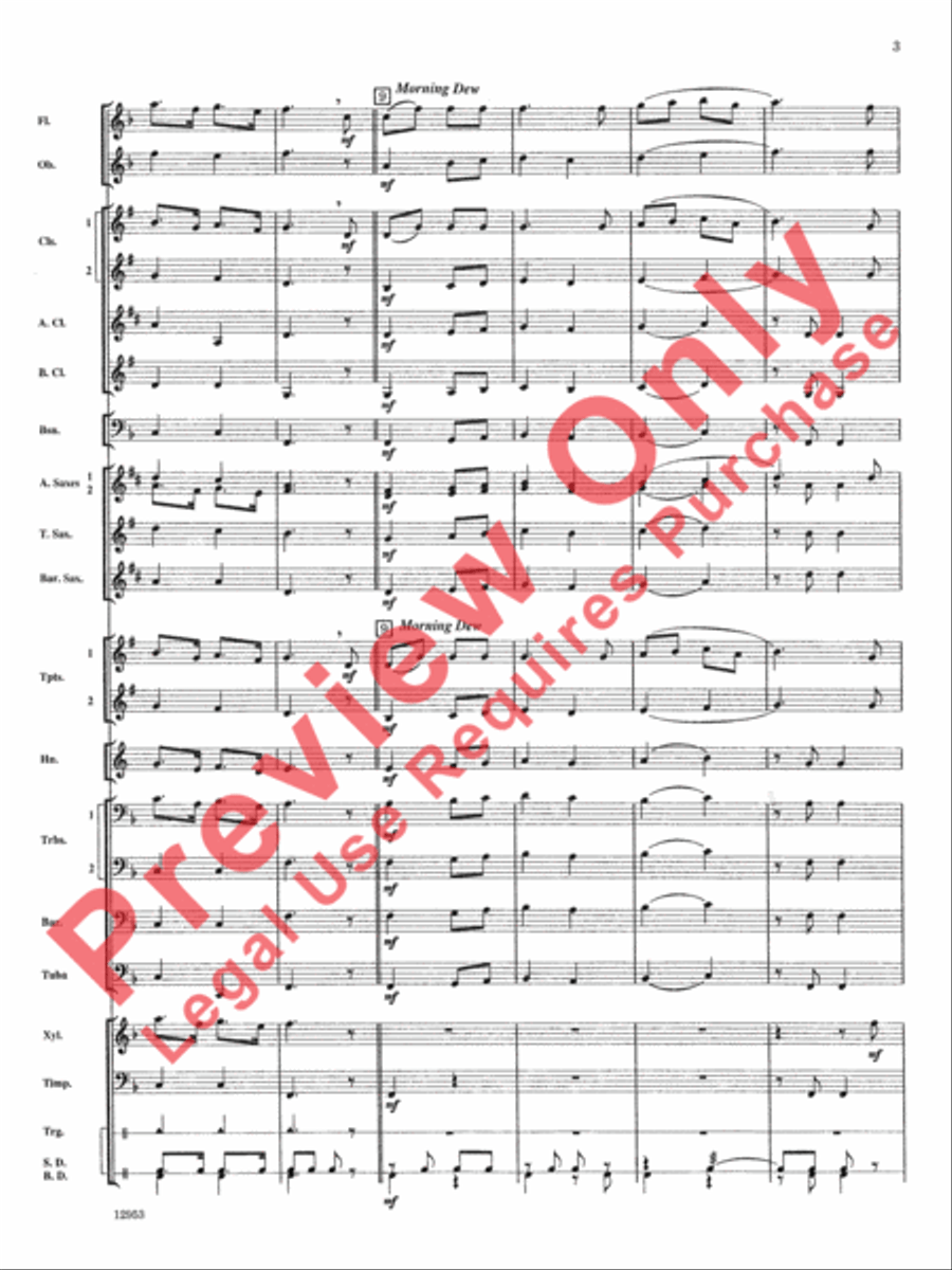 English Folk-Song Fantasy Concert Band scores gallery preview page 4