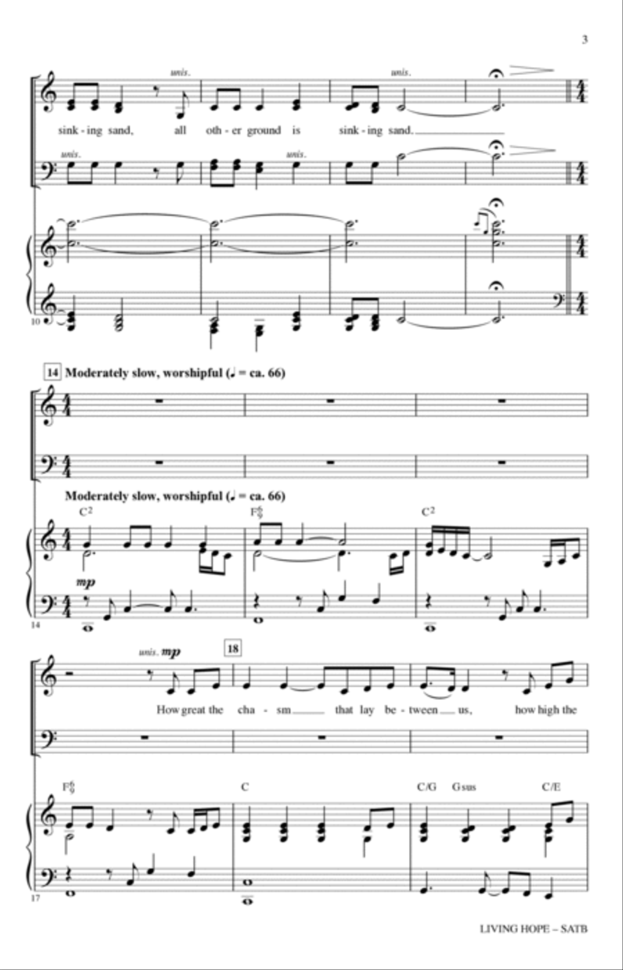 Living Hope (arr. Joseph M. Martin) 4-Part scores gallery preview page 2