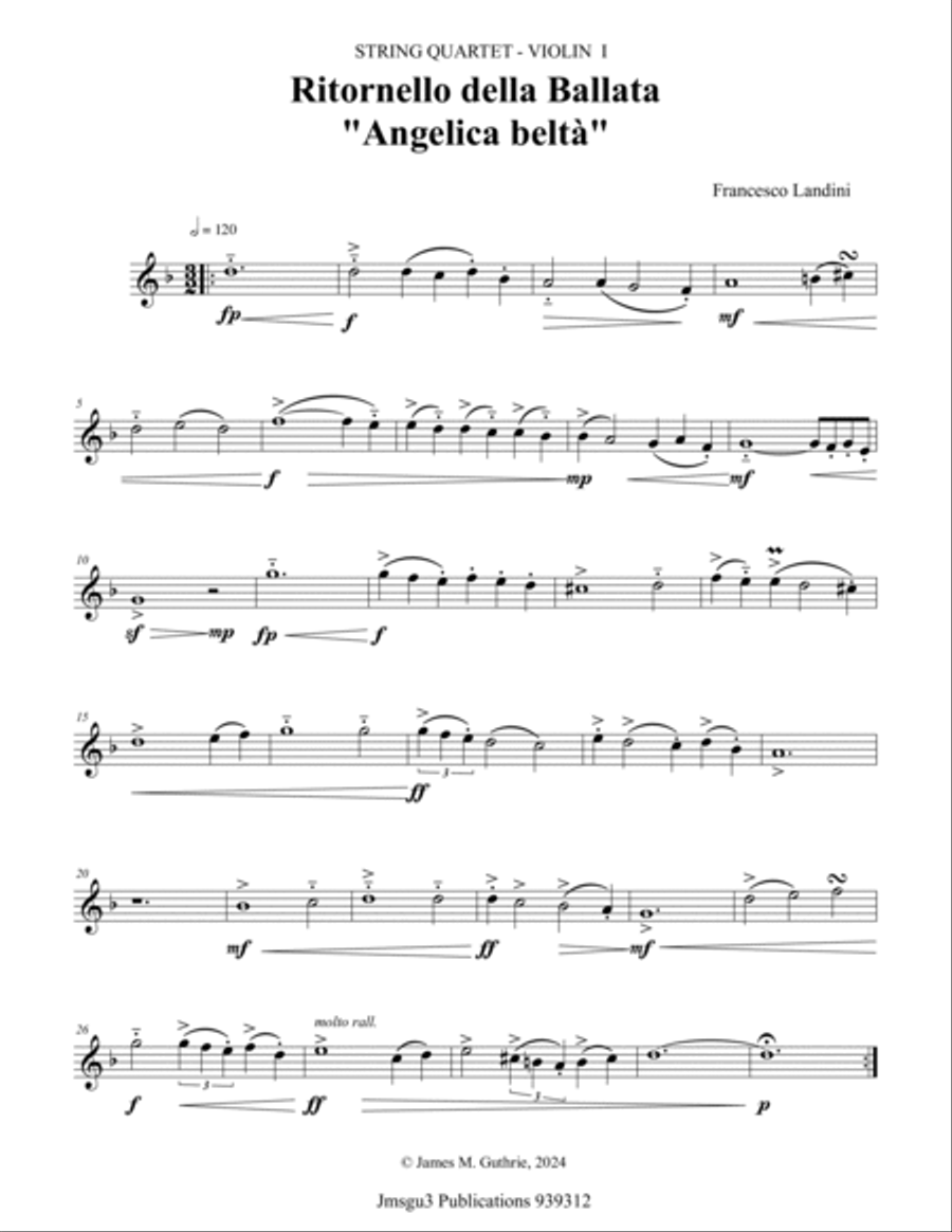 Landini: Ritornello della Ballata 