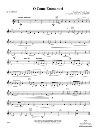 O Come Emmanuel: 1st B-flat Clarinet