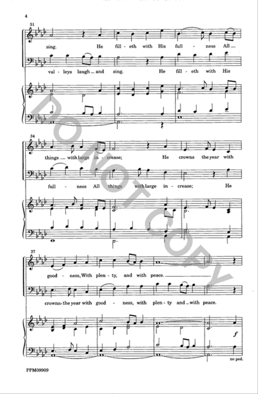 Harvest Song 4-Part scores gallery preview page 5