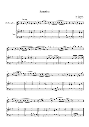 Sonatina (In C Major), Muzio Clementi, For Alto Saxophone & Piano