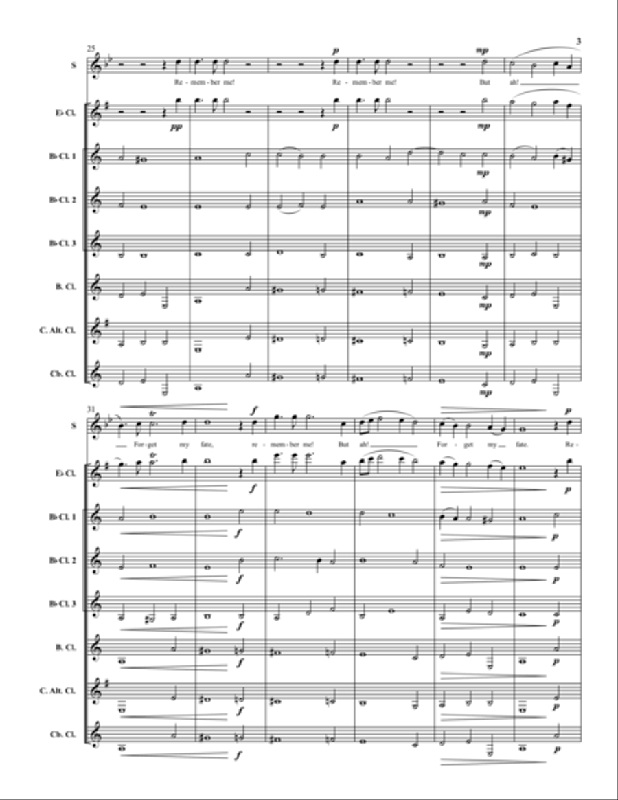 Lament and Finale Clarinet scores gallery preview page 3
