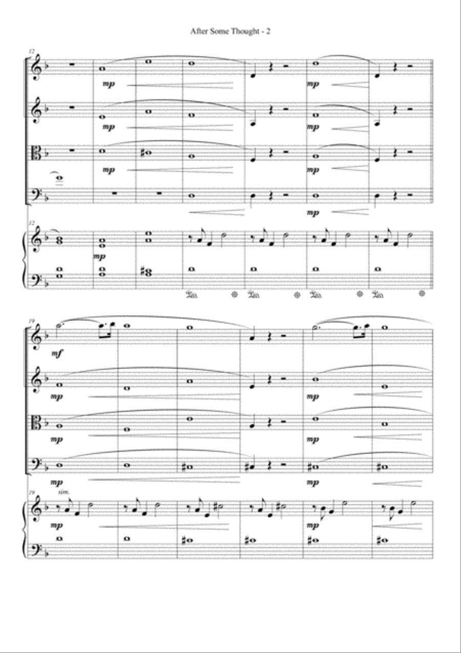 After Some Thought (incidental music from Al Hayba) Piano Quintet scores gallery preview page 2
