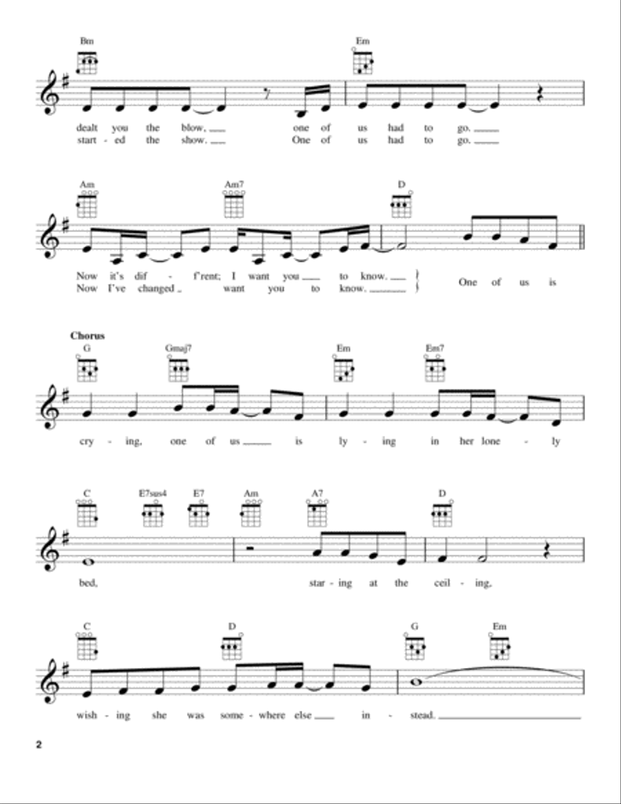 One Of Us One Of Us Ukulele scores gallery preview page 2