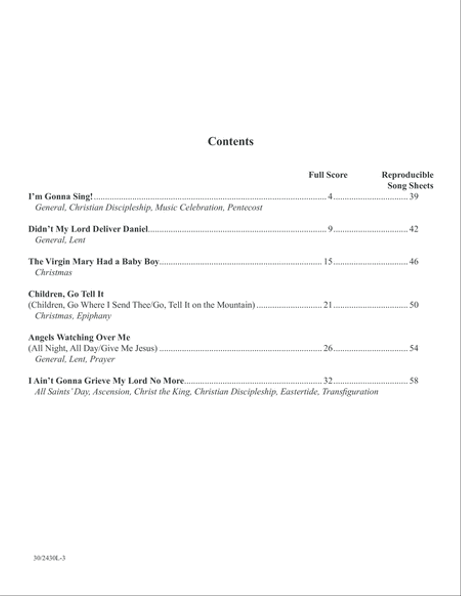 Simply Spirituals Unison Choir scores gallery preview page 4