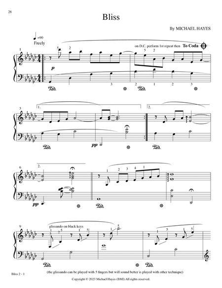 Bliss - From 24 Short Piano Pieces in All Keys image number null