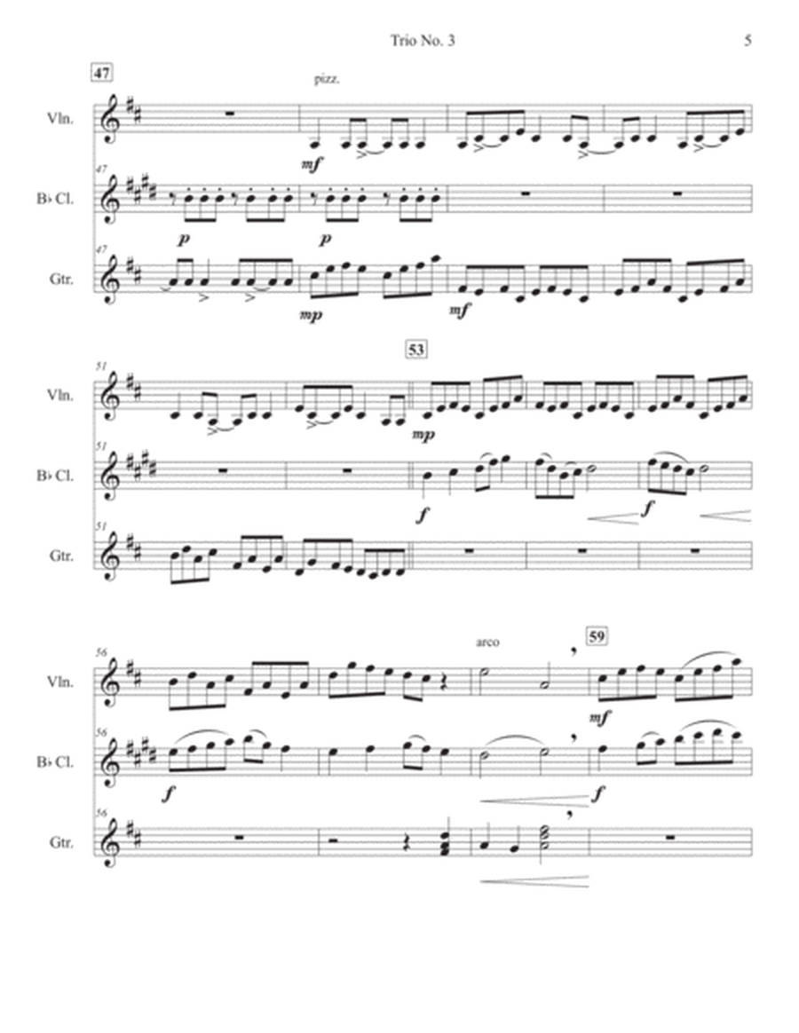 Trio No. 3 for Violin, Clarinet, and Guitar image number null