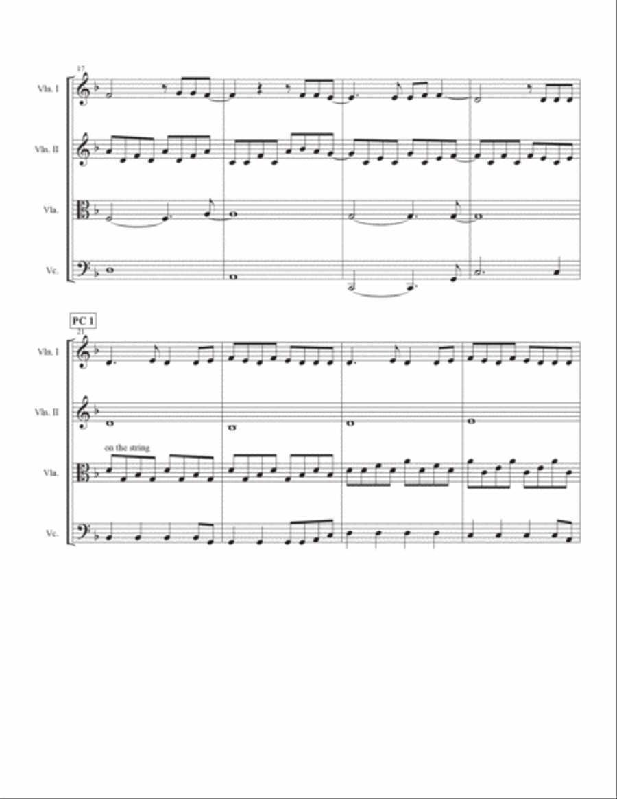 Set Fire To The Rain String Quartet scores gallery preview page 3