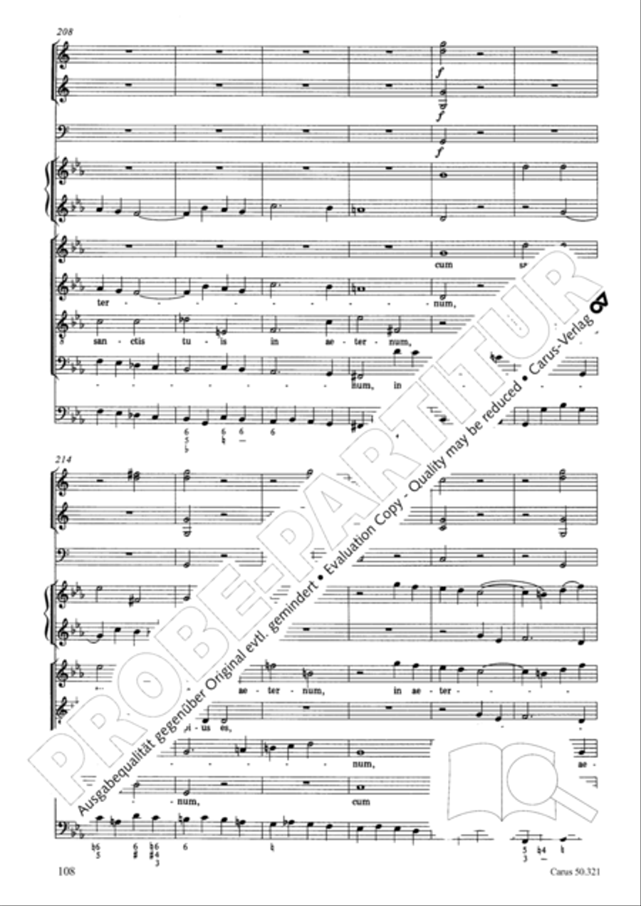 Requiem in C minor 4-Part scores gallery preview page 114