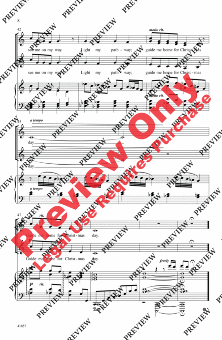Christmas Star (from Home Alone 2) Women's Choir scores gallery preview page 8