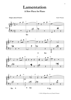 Lamentation (A Slow Piece for Piano)