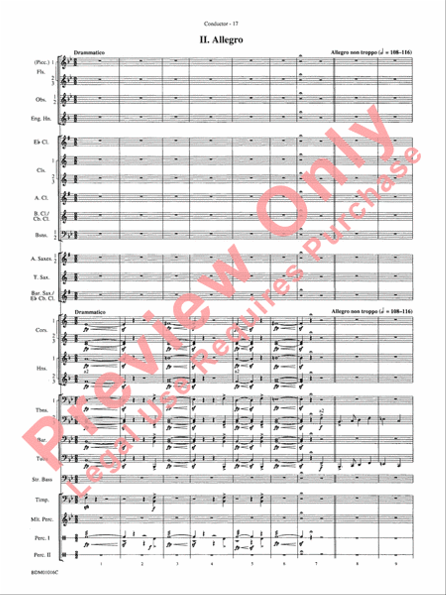 Fanfare and Allegro Concert Band scores gallery preview page 20