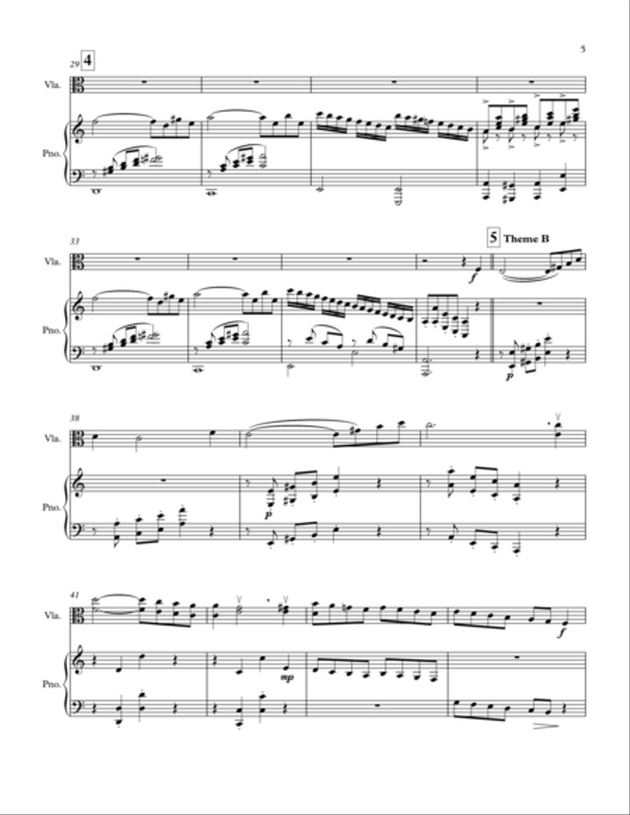 Rondo in A minor for Viola and Orchestra (Viola and Piano Reduction) Piano scores gallery preview page 5