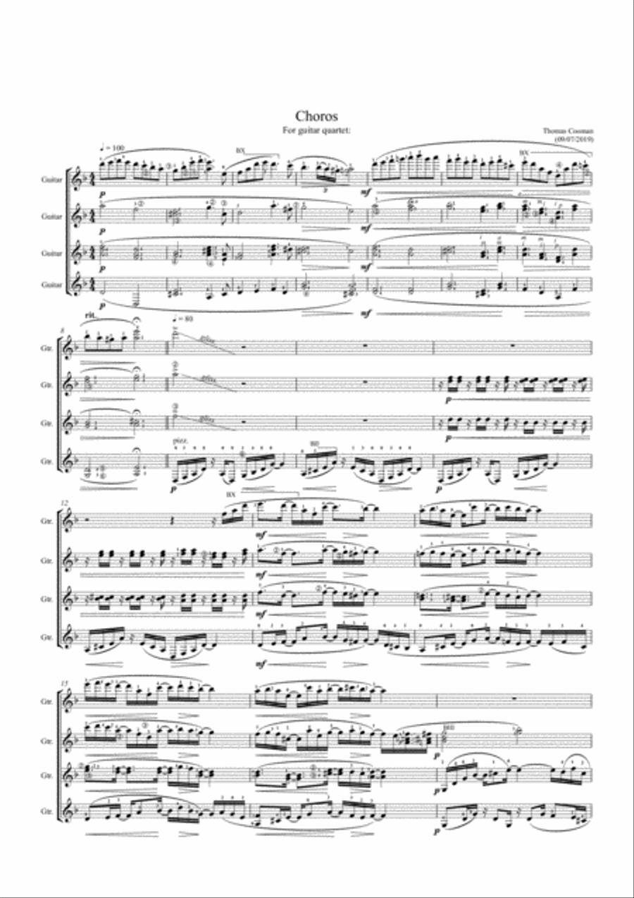 Choros Small Ensemble scores gallery preview page 1